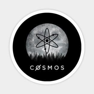 Vintage Cosmos ATOM Coin To The Moon Crypto Token Cryptocurrency Blockchain Wallet Birthday Gift For Men Women Kids Magnet